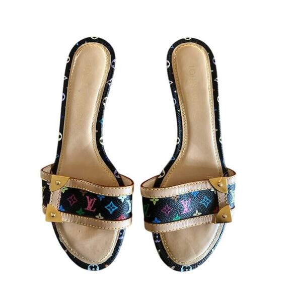 Louis Vuitton Multicolor Monogram Mules – Size 36 – Authentic w/ Certificate - Picture 1 of 12